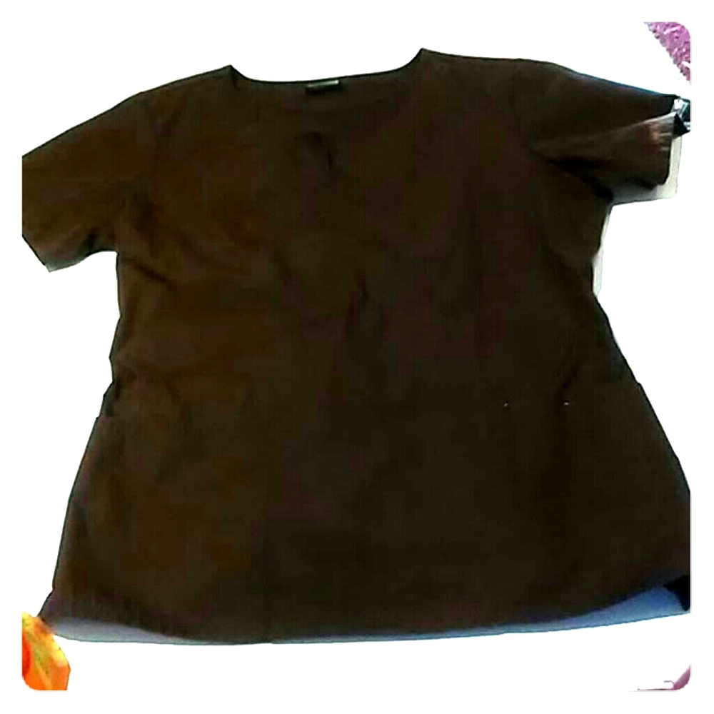 Cherokee scrub top only chocolate brown